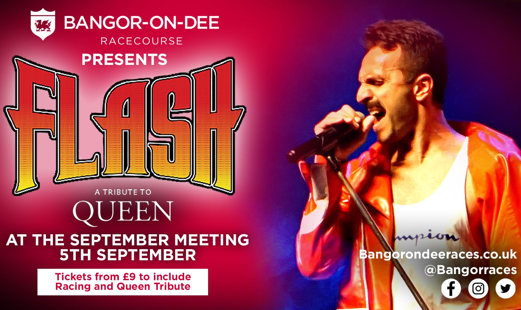Bangor-on-Dee gets set to rock you with addition of Queen tribute act at the September Meeting thumbnail image