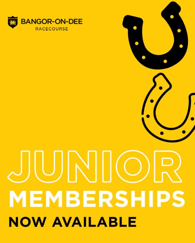 Junior Memberships at Bangor-on-Dee 🐎

Join either the Giddy Up Club (under 12’s) 🎠 or the Saddle-Up Squad (12–17) 🏇 and receive:

🍔 £5.00 food voucher for every fixture
🥤 50% off soft drinks at every fixture
🎃 2 FREE Paddock tickets for 27th October Halloween Day fixture
🏛️ 2 FREE Tattersalls tickets for 31st May Roman Day fixture at Chester Racecourse
🎈 2 FREE Tattersalls tickets for 3rd August Family Fun Day fixture at Chester Racecourse
🎁 Free gift

💷 Memberships start from £10!
📍 Visit the race day office or ☎️ call 01978 780 323 to find out more and to purchase.