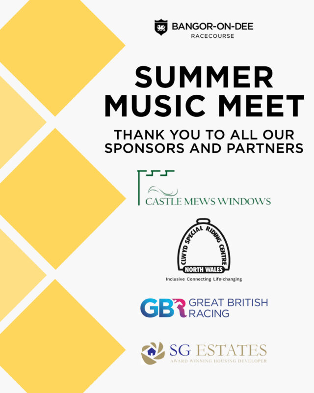 Thank you to our sponsors for our Summer Music Meet!🎉

🏇 @Castlemewswindows
🏇 @Sgestates 
🏇 @Greatbritishracing 
🏇 @Clwyd_special_riding_centre

Thank you for your support, we're grateful to have you on board!
